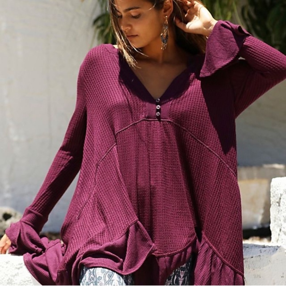 Free People Olivia Tunic in Fig Sorbet